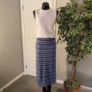 Women's Lou & Grey Pencil Skirt - Size L - Blue & White
